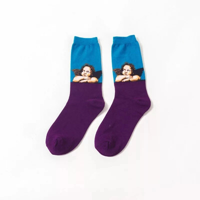 

Aa-shop Men Women Art Color Mid tube Socks