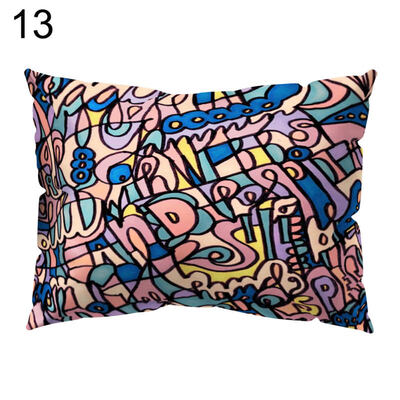 

Colorful Stripe Car House Pillow Case Cushion Cover Sofa Bed Car Office Decor