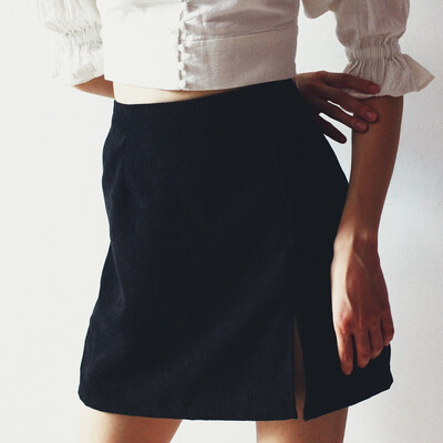 

Gobestart Womens Sexy Party Solid Zipper Wooden Slim High Waist Short Mini Skirt