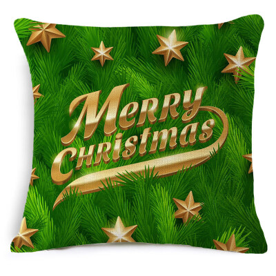 

Tailored New Christmas Linen Square Throw Flax Pillow Decorative Cushion Pillow Cover A