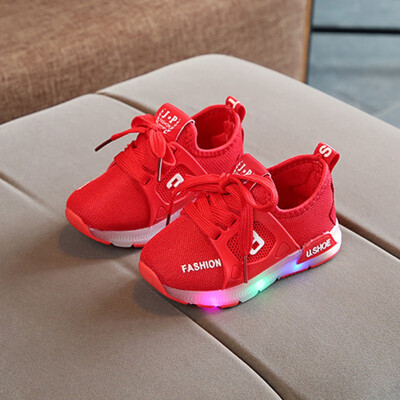 

Glow Baby Shoes Fashion LED Baby Girl Shoes Sports Casual Cotton First Walkers Kids Shoes Shine LED