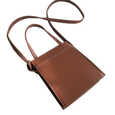 

Vintage Women Solid Color Square Shoulder Bag Faux Leather Crossbody Pouch Tote