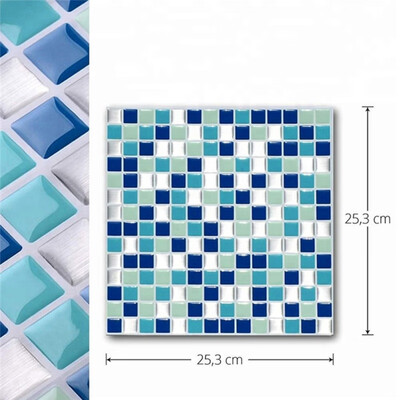 

DIY Mosaic Tile Kitchen Wallpaper 3D Wall Stickers Home Decor Waterproof PVC Bathroom Decoration Self Adhesive Stickers