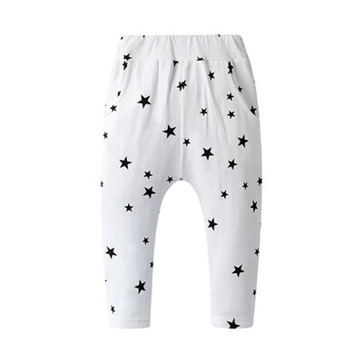 

High Quality Baby Girl Boy Autumn Winter Print Star Clothing Pant Hot Selling Kids Children Fashion Soft Cotton Long Harem Pants