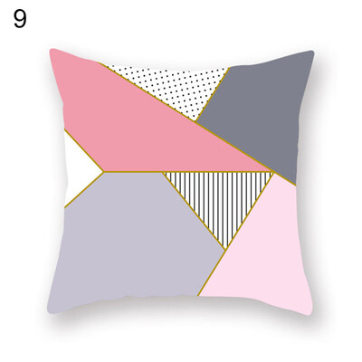 

Color Block Pineapple Pillow Case Cushion Cover Sofa Bed Car Cafe Office Decor
