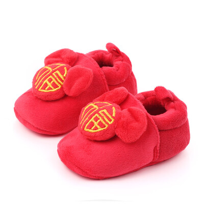

2019 Baby Cute Newborn Baby Boy Girl Cartoon Animal slippers Winter Warm Toddler Soft Soled Walking Shoes