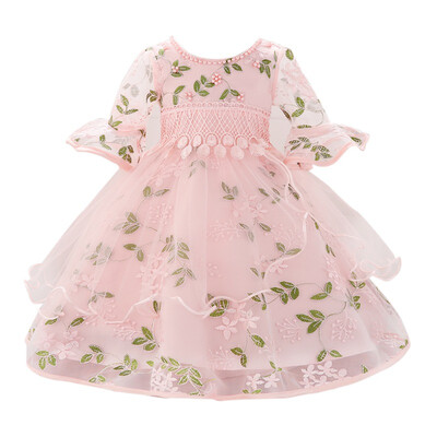 

Baby Girls Mesh Dress For Girls Formal Wedding Party Dresses Kids Princess Party Dress Costume Children Girls Clothing