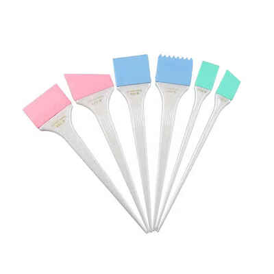 

6pcsset Silicone Head Dyeing Brush Spatula Coloring Comb Highlighting Mixing Color Stirrer Scraping Tools