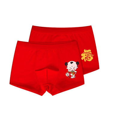 

2pcsSet Boy Girl Underwear Set Children Red Cartoon Printed Cotton Panties Boxer Briefs Shorts Toddler Kids Bottoms New