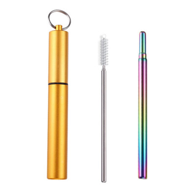 

Stainless Steel Reusable Telescopic Straw - Aluminum TubeTelescopic StrawBrush