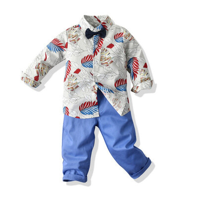 

Kids Boys Spring Autumn Casual Clothes Baby Boy Long Sleeve Striped T-Shirt And Trousers Kids Two-piece Outfit Sets