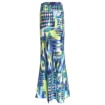 

Gobestart Womens Summer Casual High Waist Flower Printed Bodycon Long Skirt