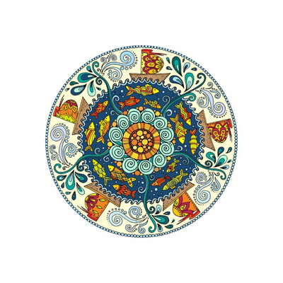 

Round Stickers PVC Self-adhesive Table Stickers Counter Top 6 Styles Floor Stickers