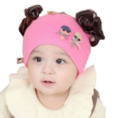 

Cute hat Toddler Kids Baby Girl Cute Cartoon Wig Design Autumn Warm Hat Cap Headwear Accessories