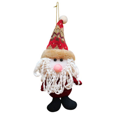 

Decorative Hanging Doll Cartoon Pendant With Legs Xmas Tree Ornament Santa Snowman Elk