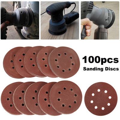 

Red Sanding Discs 5 inches 8 Holes fit grit 406080100120180240320400800 Red