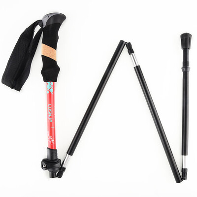 

​Camping Aluminum Alloy Folding Walking Rod Trekking Stick Pole Ultra Light