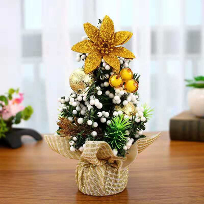 

Merry Christmas Tree Bedroom Desk Decoration Mini Xmas Christmas Tree Desktop Ornament Toy Doll Office Home Children Gift