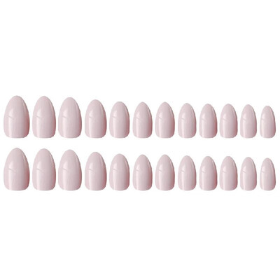 

Fake Nails Tips 24pcs 12 Different Size Natural Short False Nails Tips Full Cover Acrylic Artificial Nails for Nail Salons & DIY N