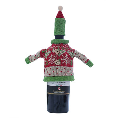 

Unique Knitted Wine Bottle Cover Cute Christmas Champagne Cover Festive Party Supplies