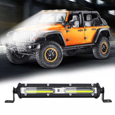 

2Pcs 7inch 18W Spot Beam Slim LED Work Light Bar Single Row Car SUV ATV Off Road