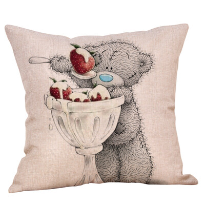 

〖Follure〗Bear Pillowcase Linen Car Home Decorative Cushion Cover Pillow Covers