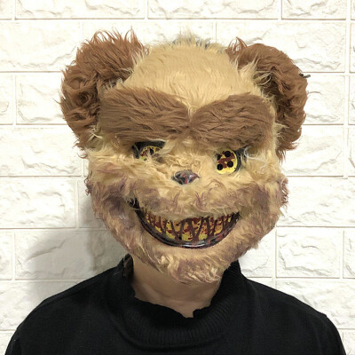 

Siaonvr Halloween Cosplay Scary Bear Mask Costume For Adults Party Decoration Props