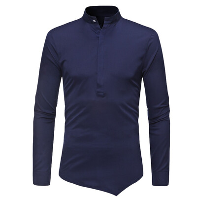 

Tailored Mens New Fashion Autumn Winter Casual Solid Long Sleeve T-Shirt Top Blouse