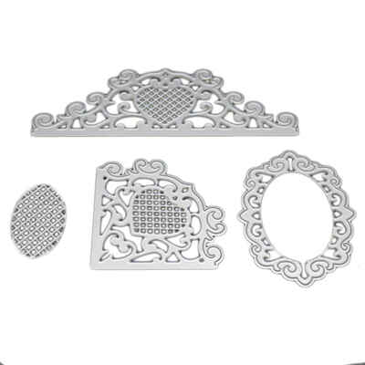 

3Pcs Lace Frame Metal Dies Cutting Decoration Album Scrapbooking Craft Diecuts DIY Embossing Paper Card Stencil