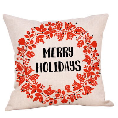 

Tailored Christmas Pillow Case Glitter Cotton Linen Sofa Throw Cushion Cover Home Decor