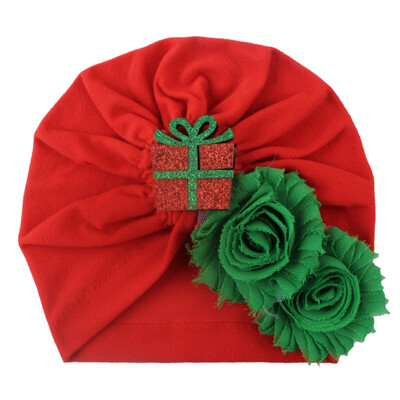 

New Autumn Soft Cute Newborn Baby Christmas Cartoon Flower Girls Caps Infant Hat Turban Elastic Cap