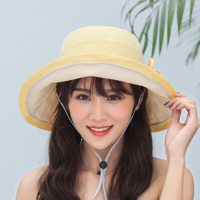 

Sun Hat Women Korean version of Joker summer travel visor Sun visor Sun art tide folding fisherman hat