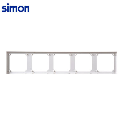 

SIMON Switch socket panel frame E6 series five-position frame 86 type panel ivory white 720650