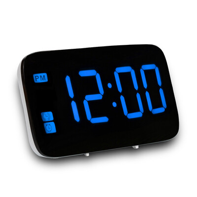 

Gobestart Large LED Digital Alarm Snooze Clock Voice Control Time Display 5in Screen