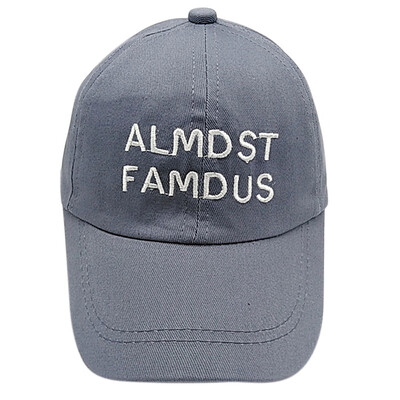 

2019 Baby Solid Color Letters ALMOST FAMOUS Baseball Cap Kids Adjustable Breathable Visor Hats