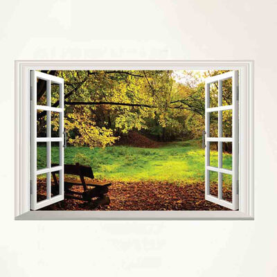 

3D Window View Removable Wall Stickers Wall Decals Home Decor Mural