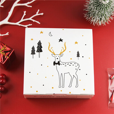 

Merry Christmas Candy Gift Boxes Deer&Xmas Tree Guests Packaging Boxes Bag Kids Party Gift