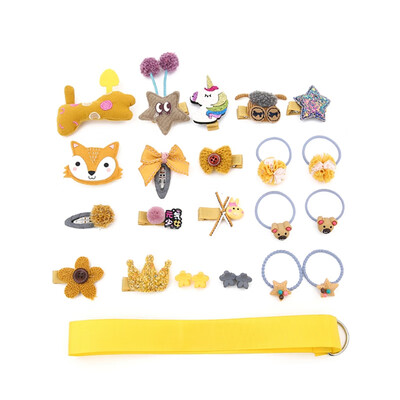 

24 Sets Of Childrens Hairpin Hair Accessories Gift Set Girl Bow Hair Pin Baby Hairpin Clip Head Wear Baby Girls Cute Head Wear