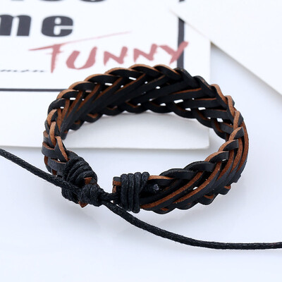 

New Style Leather Bracelet Leisure Retro Multi-layer Bracelet Ladies Men Charm Style Bracelet Handmade Braided Gift