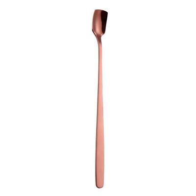 

Stainless Steel Square Head Coffee Spoon Colorful Long Scoops Dessert Ice Spoons Item