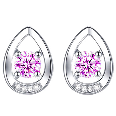 

2 Heart Of The Seeds Of Zircon Ear Earrings for women&girls