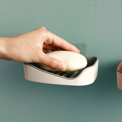 

Portable Installation Seamless Paste Drain Soap Box Moisture-proof Bathroom Shelf Suction Wall Soap Box