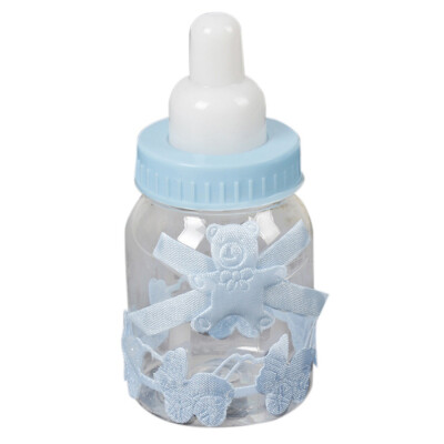

12Pcs Weeding Decoration Baby Shower Bottle Blue Pink Baptism Christening Brithday Party Favors Gift Favors Candy Box Bottle