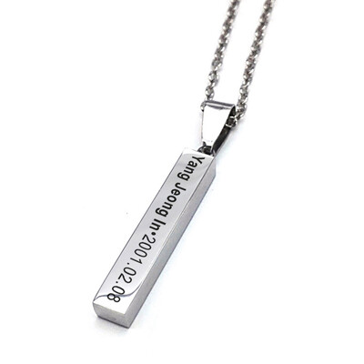 

KPOP Stray Kids Members Birthday Name Pendant Stainless Steel Necklace Boys Girls Couple Necklace Hot Gifts for Fans
