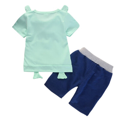 

Baby Girls Clothing Sets New Summer Girls Cothes Children Clothing Cartoon Print Penguin Short TopShortPants Suit 0-4T