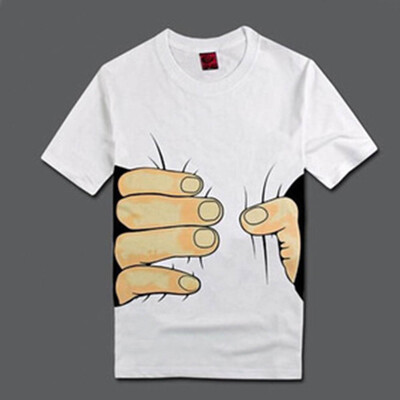 

Top Selling For Cotton Unisex Mens Womens T-shirt Big Hand Print Tops Blouse Summer
