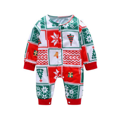 

Christmas Clothes Baby Girl Boy Casual Christmas Floral Print Romper Infant Long Sleeve Children Jumpsuit 0-24M