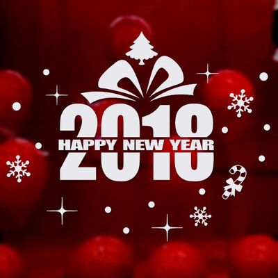 

Tailored New Year 2018 Merry Christmas Wall Sticker Home Shop Windows Decals Decor