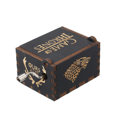 

Wood Music Box Mini Vintage Engraved Hand-Operated Musical Box Birthday Christmas Valentines Day Exquisite Gift