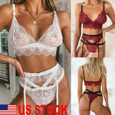 

Women Lace Sexy-Lingerie Nightwear Underwear G-string Babydoll Sleepwear Bra US